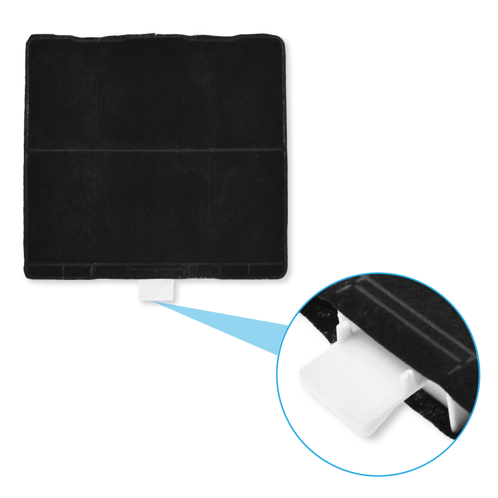 Filtro de carbono compatible con Bosch 11026769 / DHZ5326 para una anchura de conducto de 260 mm
