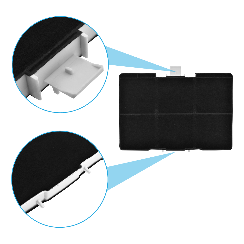 Filtro de carbono compatible con Neff 11026771 / Z5102X1 para una anchura de conducto de 345 mm