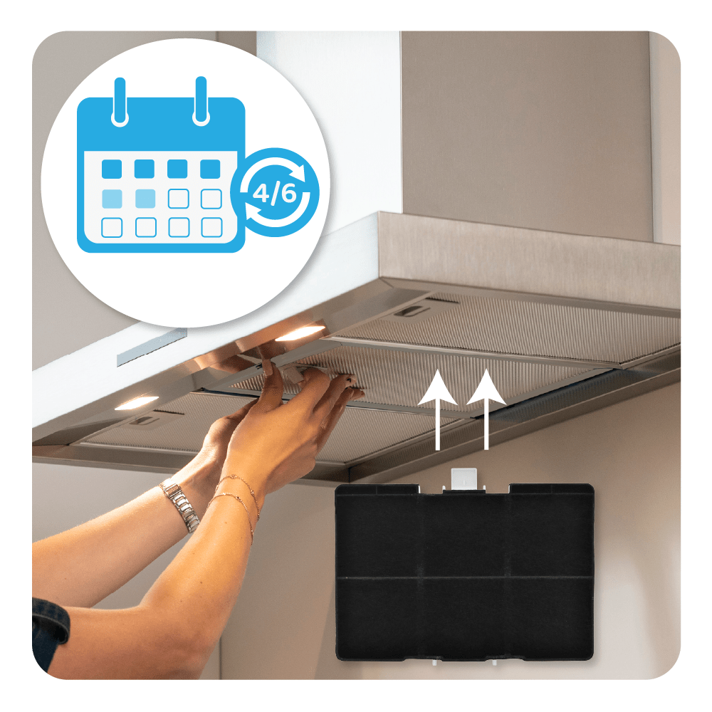Filtro de carbono compatible con Neff 11026771 / Z5102X1 para una anchura de conducto de 345 mm