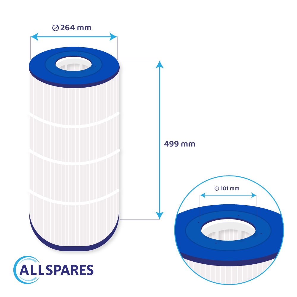 Filtro de cartucho para piscina compatible con Hayward C100SE / CX100XRE