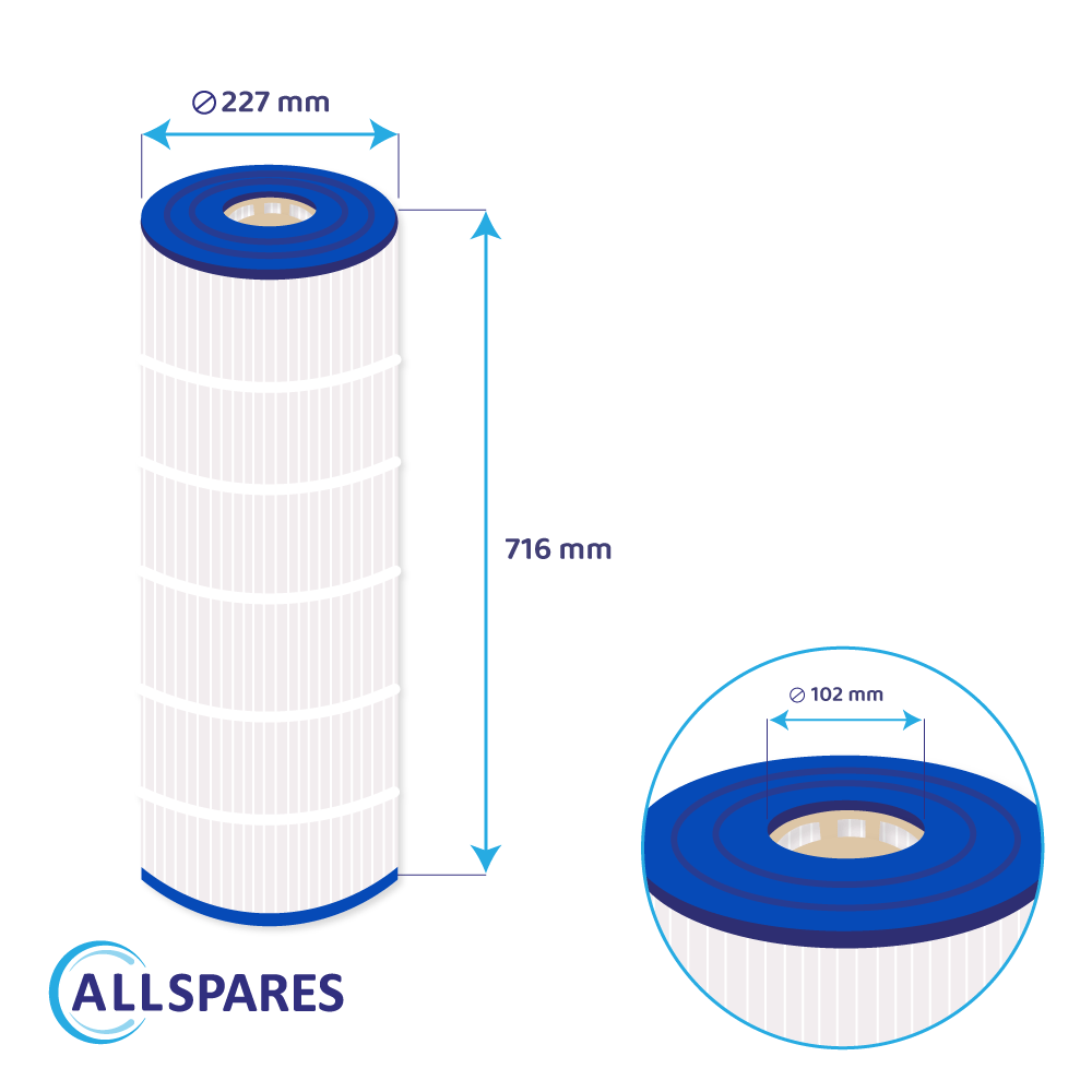 Filtro de cartucho para piscina compatible con Hayward StarClear Plus CX1750RE / C1750 / C17502 EURO