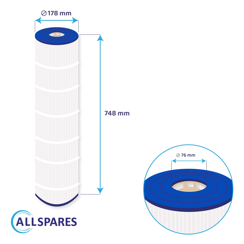 Filtro de piscina compatible con Hayward StarClear CX750RE / C750 / C0750