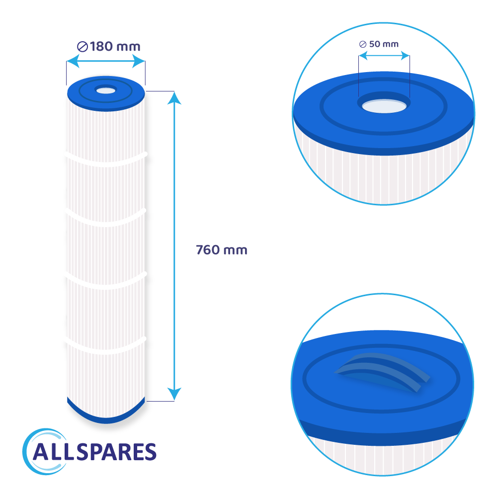 Filtro de piscina compatible con Weltico C7 / 62617