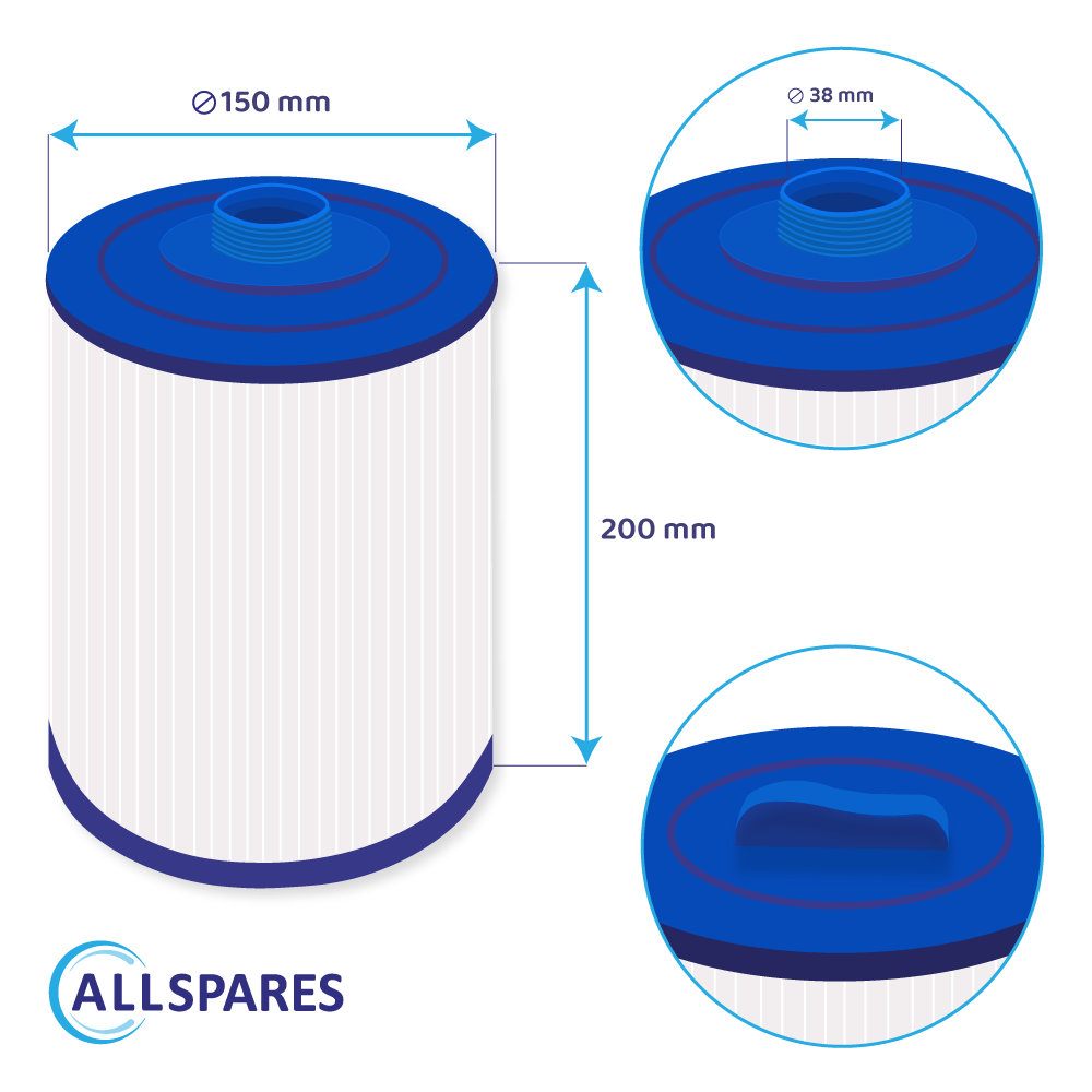 Filtro de cartucho spa compatible con PMAX50-P4 / SC718 / 50353 / 5CH-35