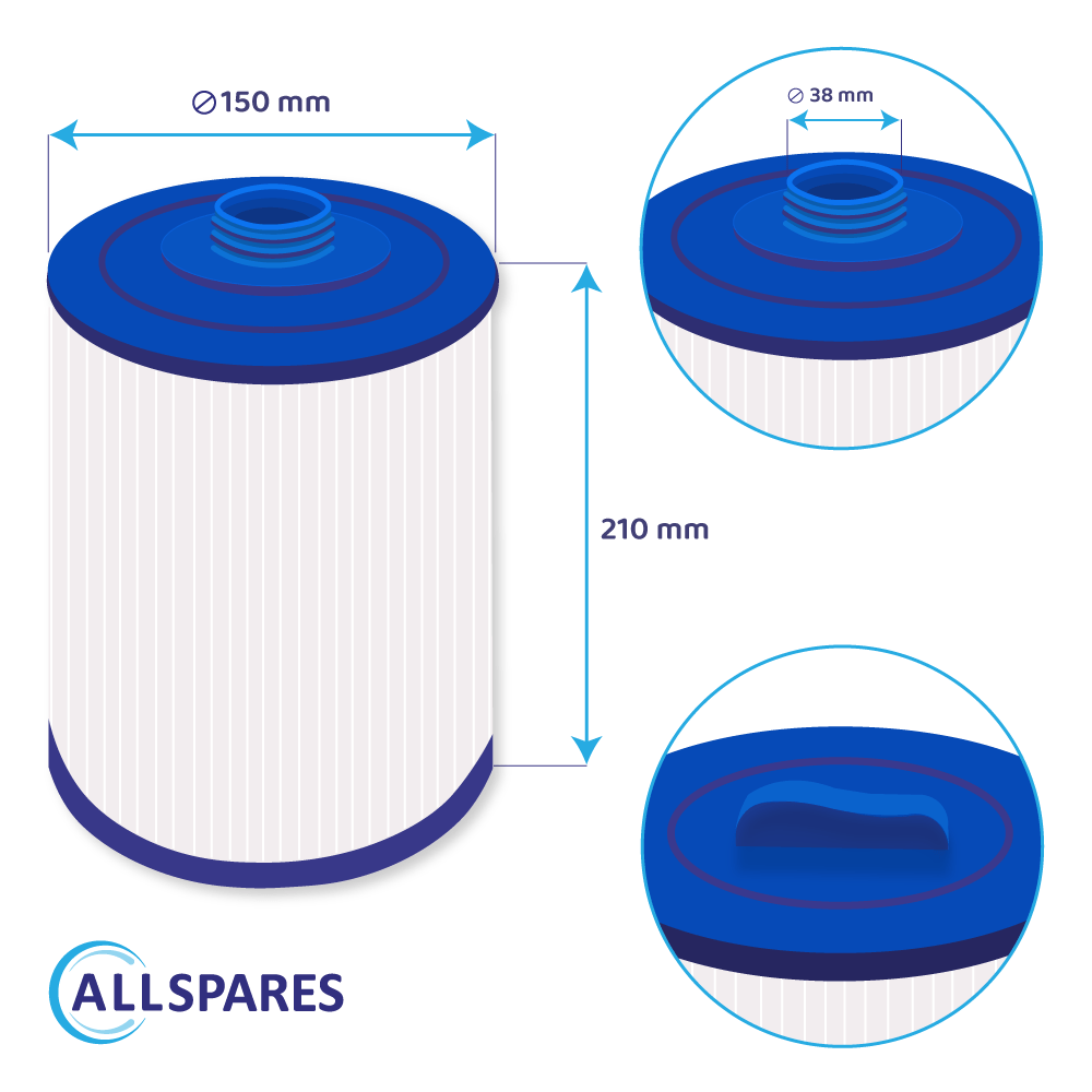 Filtro de cartucho spa compatible con PWW50 / SC714 / 60401 / 6CH-940
