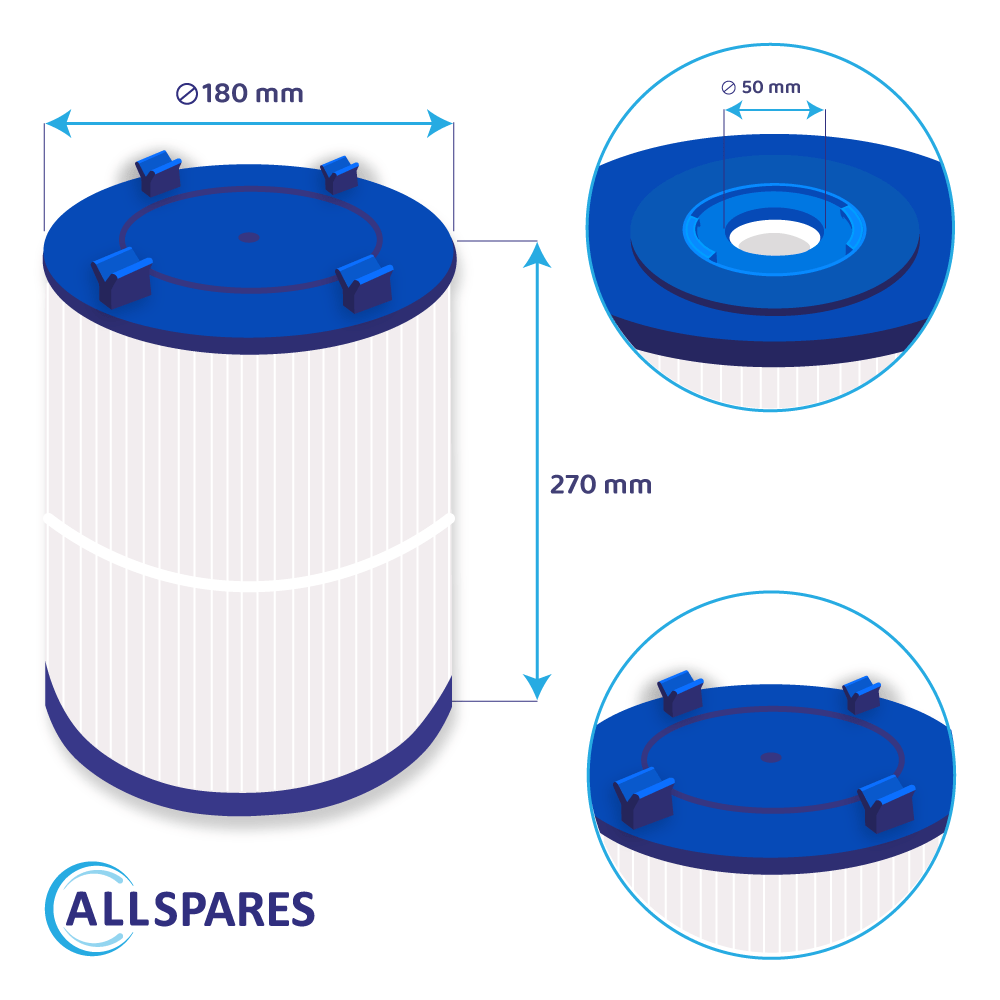 Filtro de cartucho spa compatible con Dimension One / SC730 / 70759 / C-7367