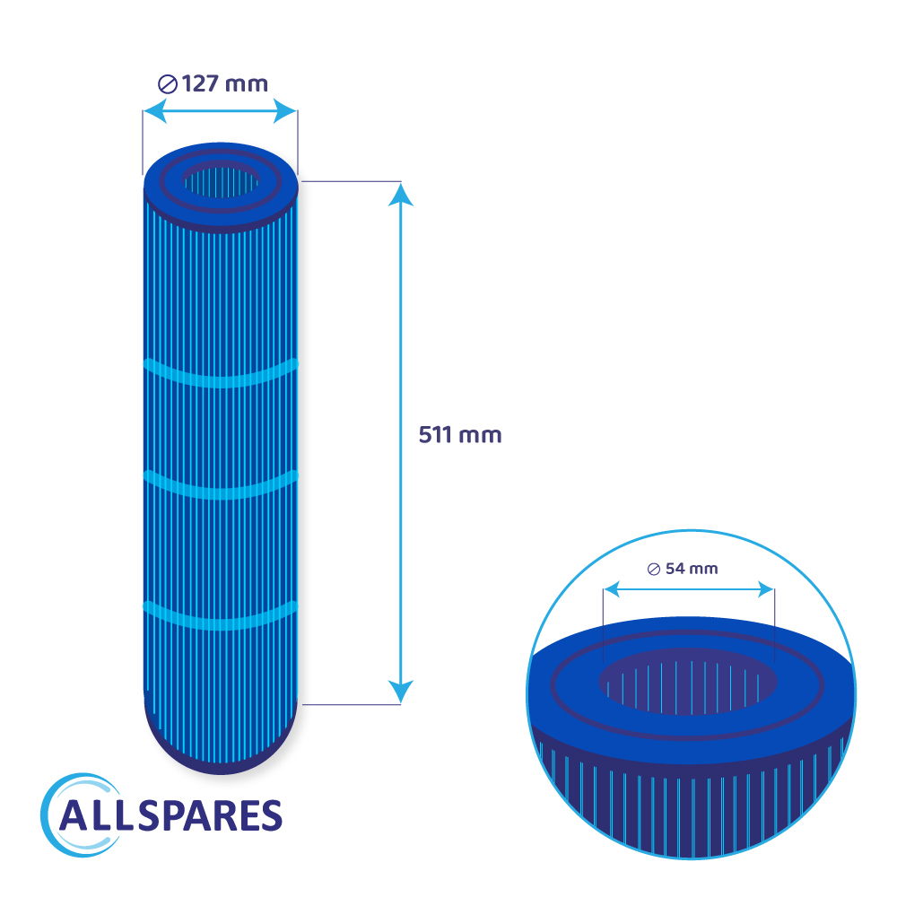 Filtro de cartucho spa compatible con SC733-S / PRB75-M / FC-2395M