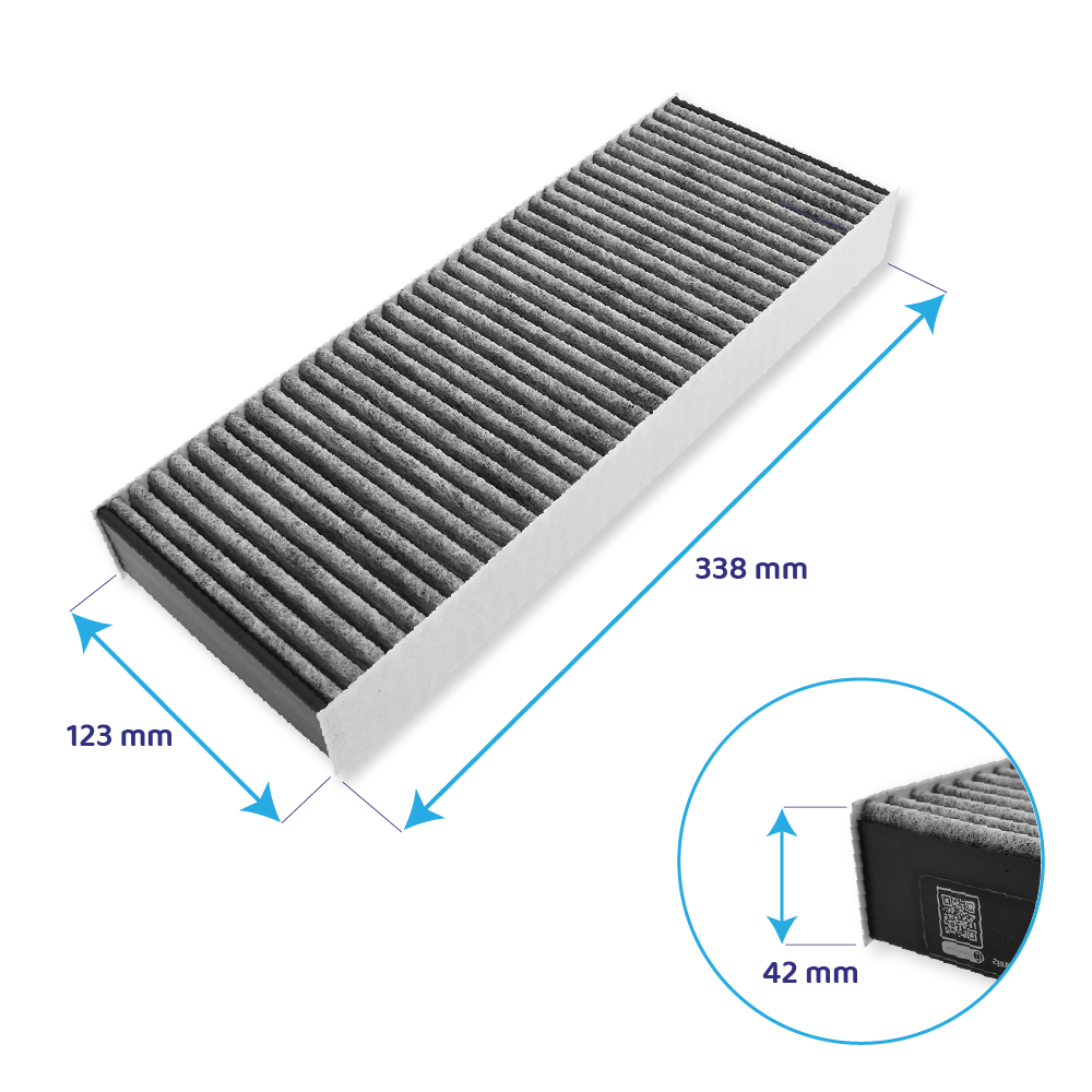 Filtro de carbono BAKFS (anti-olor a pescado) compatible con Bora Basic / BHU / BIU / BFIU / GP4 (x2)