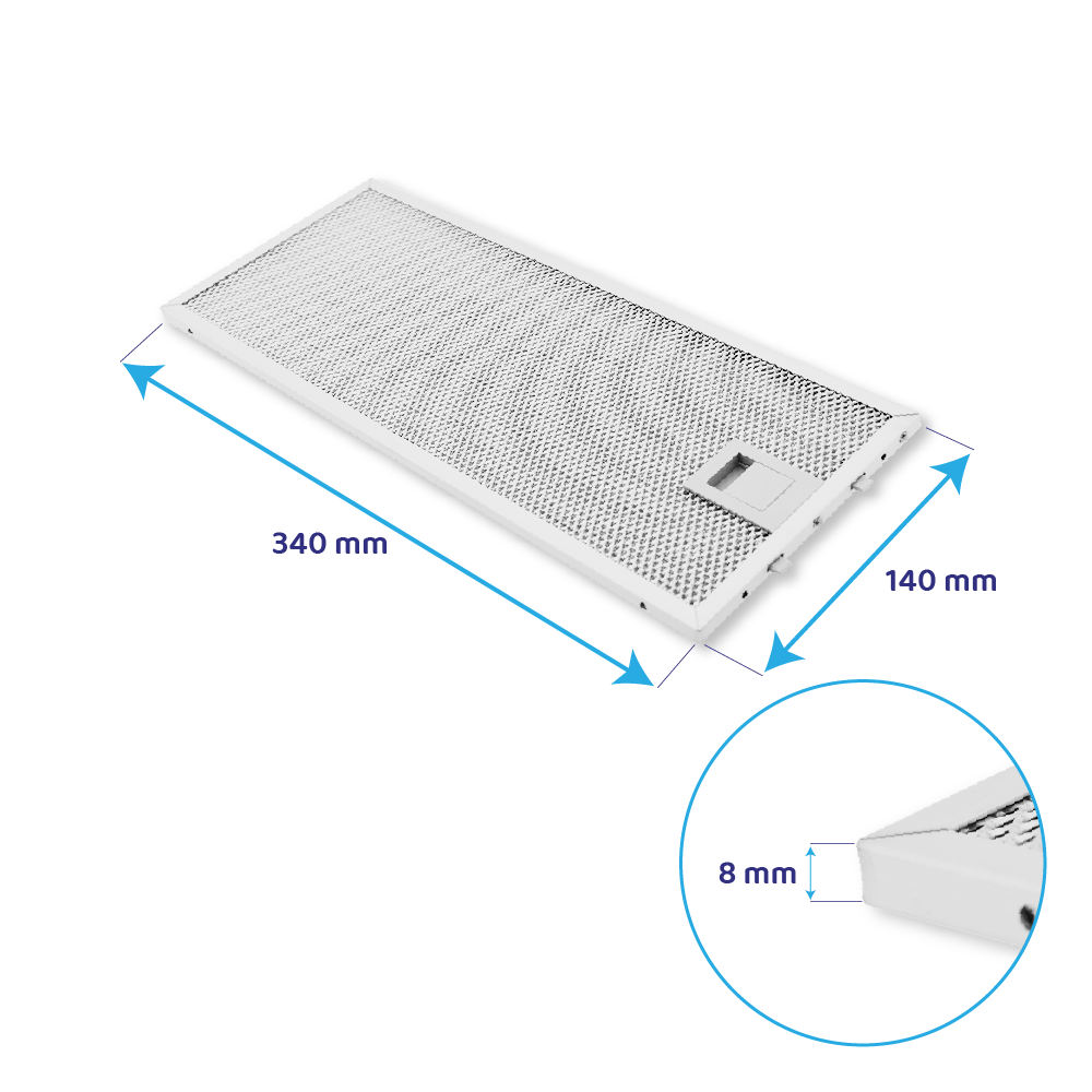 Filtro metálico Siemens 340x140mm 11022471