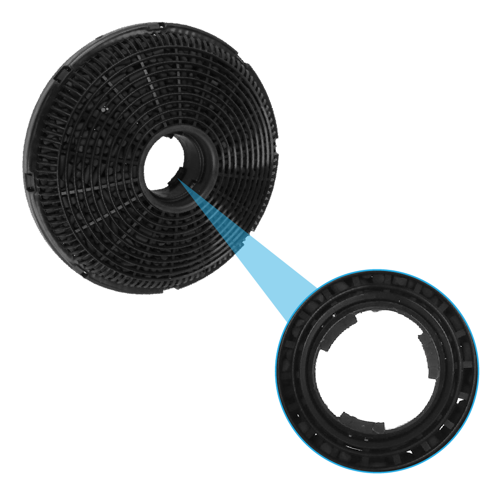 Filtro de carbono para campana Silverline KF100 (2 uds.)