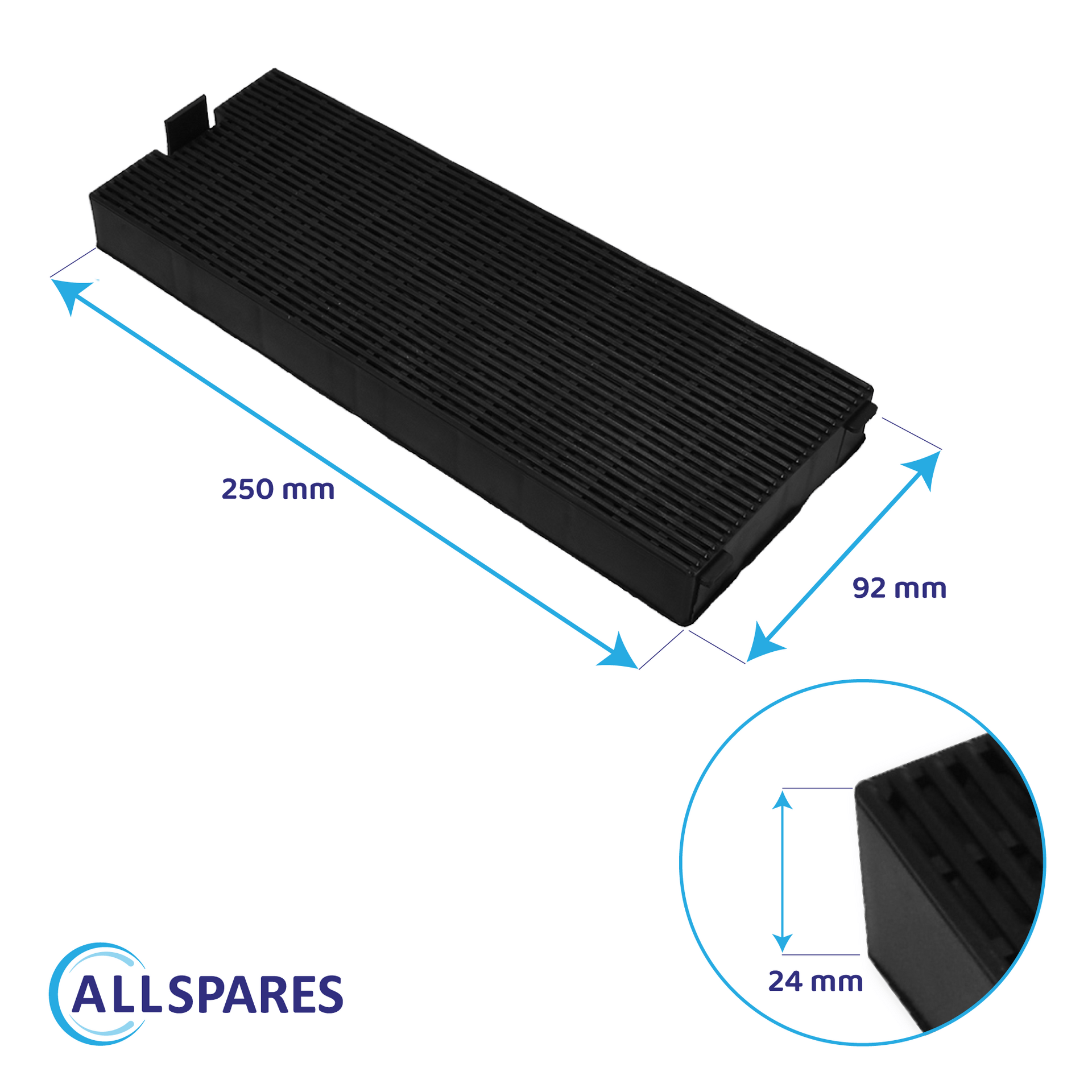 Filtro de carbono compatible con Rosières 49016877 / FCH260 / 49016215 (x2)