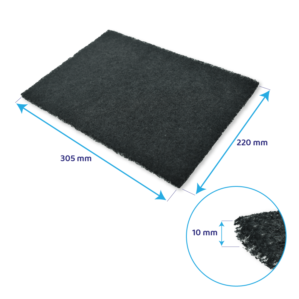 Filtro de carbono compatible con Brandt 79X8361 / AK204AE1 (x3)