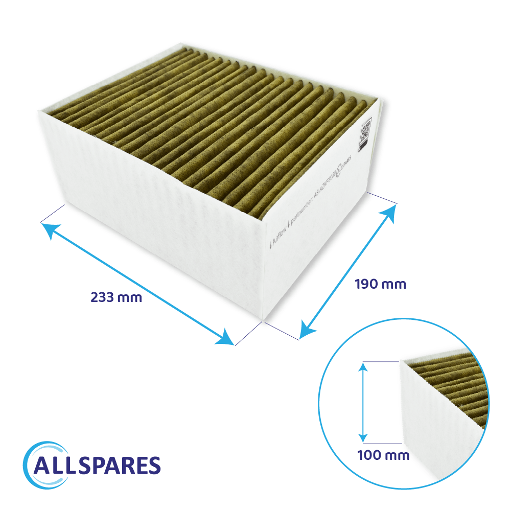Filtro de carbono CleanAir Plus compatible con Siemens / Bosch 11033934 / 11017314