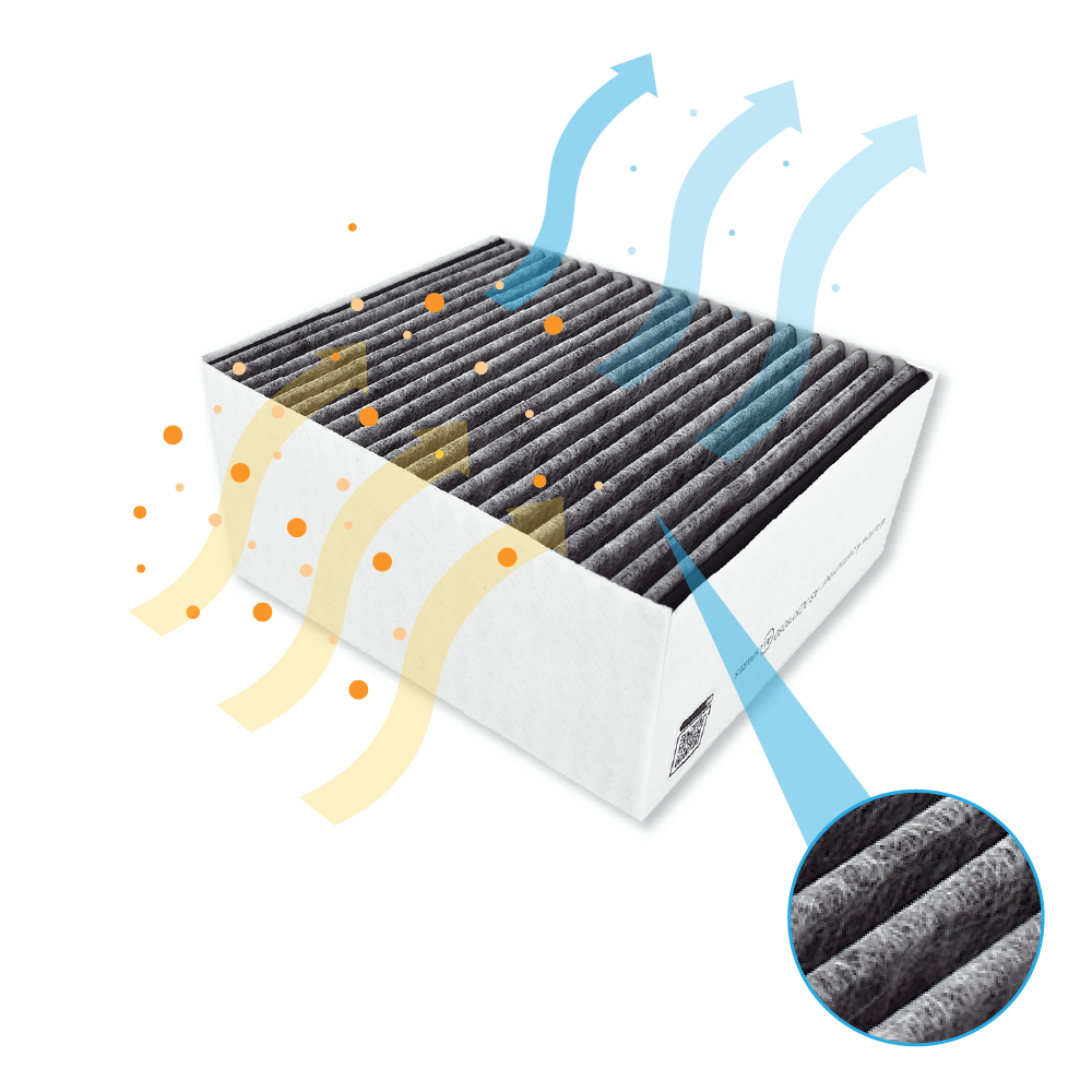 Filtro de carbono CleanAir Plus compatible con Siemens / Bosch 11033934 / 11017314