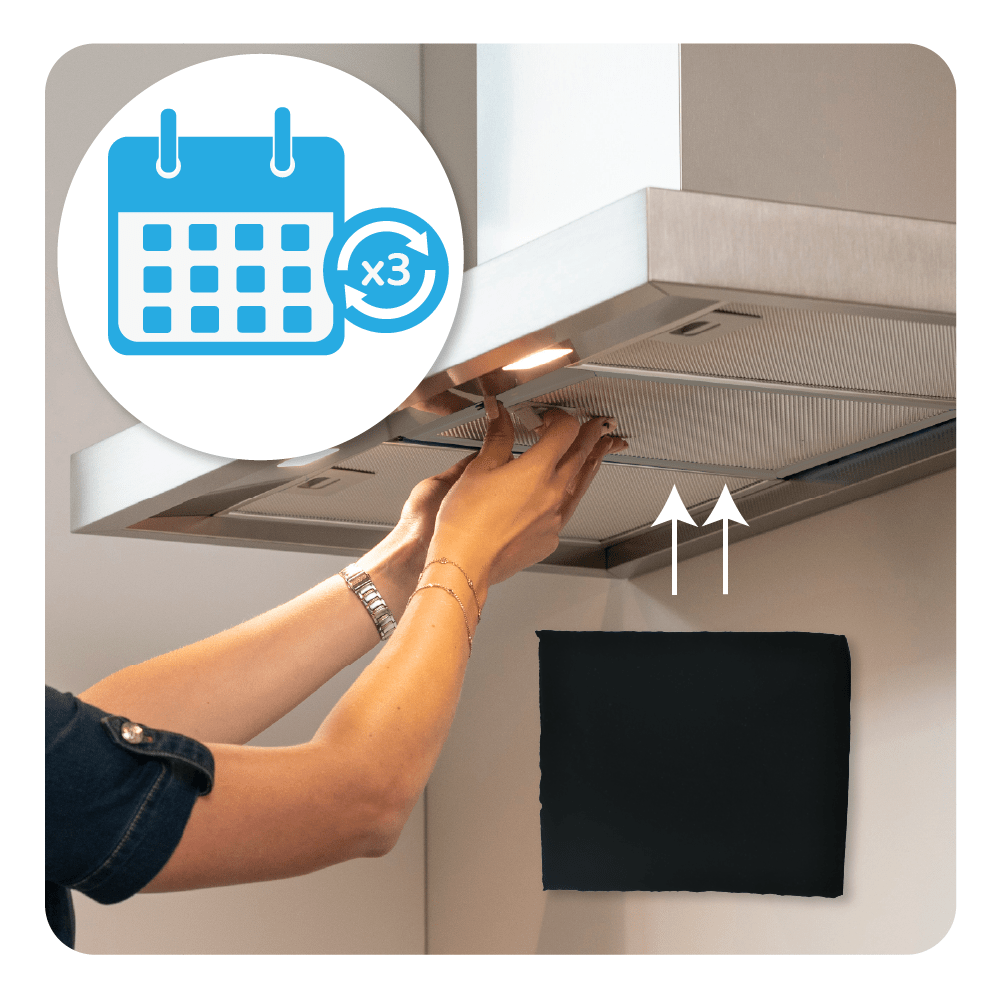 Filtro de carbono regenerable compatible con Elica CFC0140088 / Modelo 31