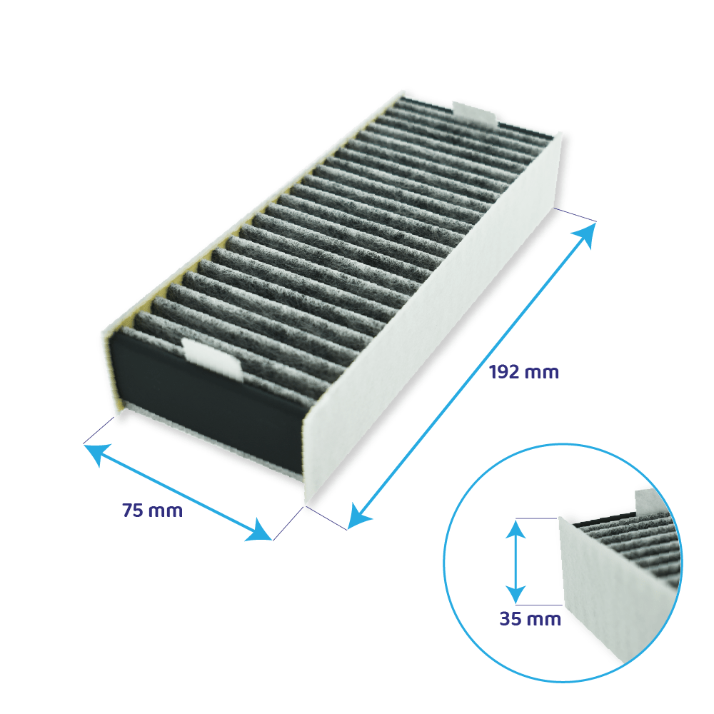 Filtro de carbono CleanAir compatible con Neff 17004796 / Z821VR0 (x4)