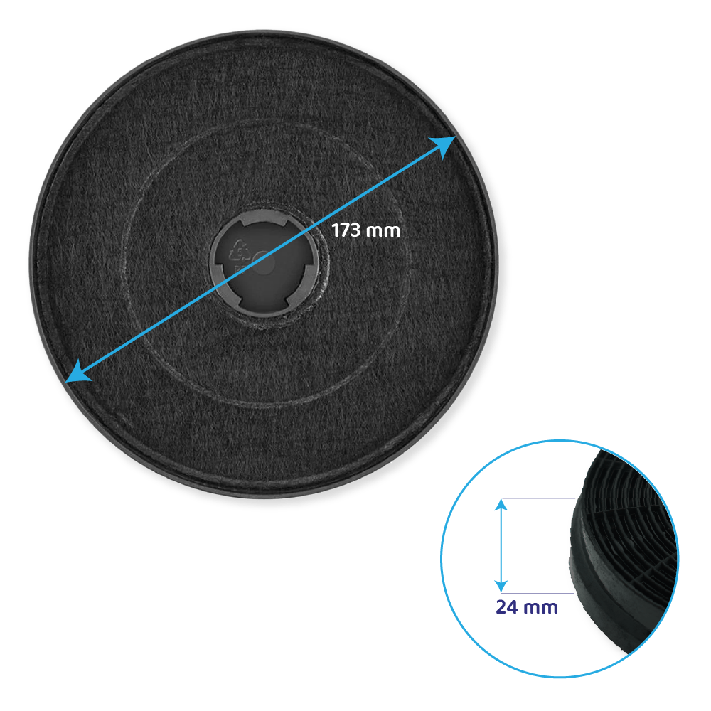 Filtro de carbono para campana extractora Klarstein 10033740 (x2)