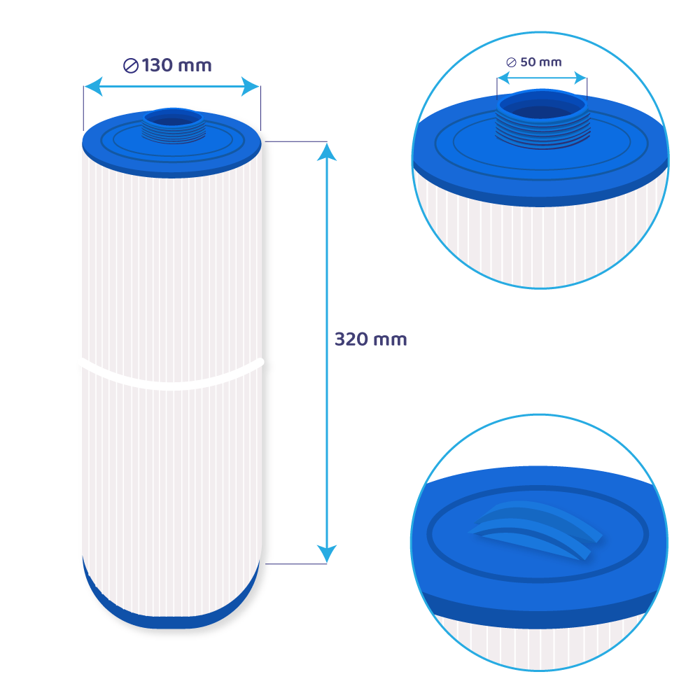 Filtro de agua spa compatible con Marquis Vector 21 / Celebrity / SC703 / 50351 / 5CH-352