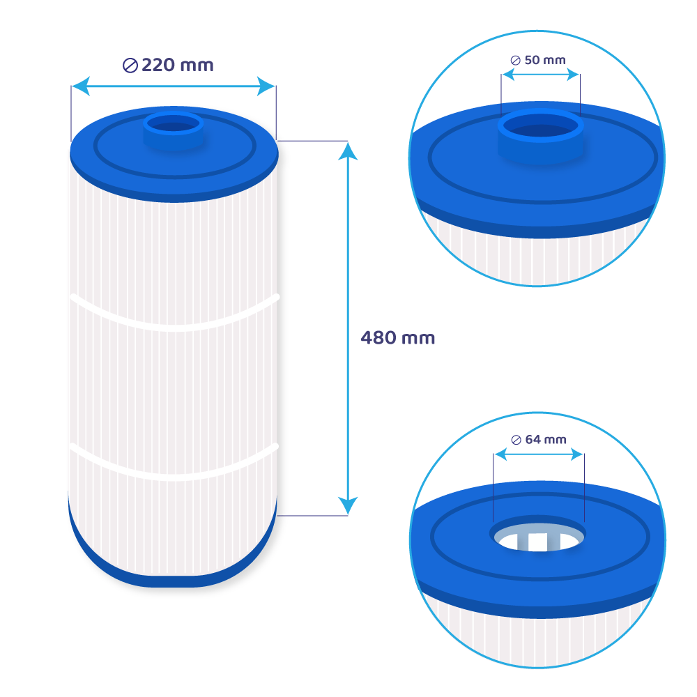 Filtro de agua spa compatible con Sundance 6540-488 / SC708 / 81252 / C-8326