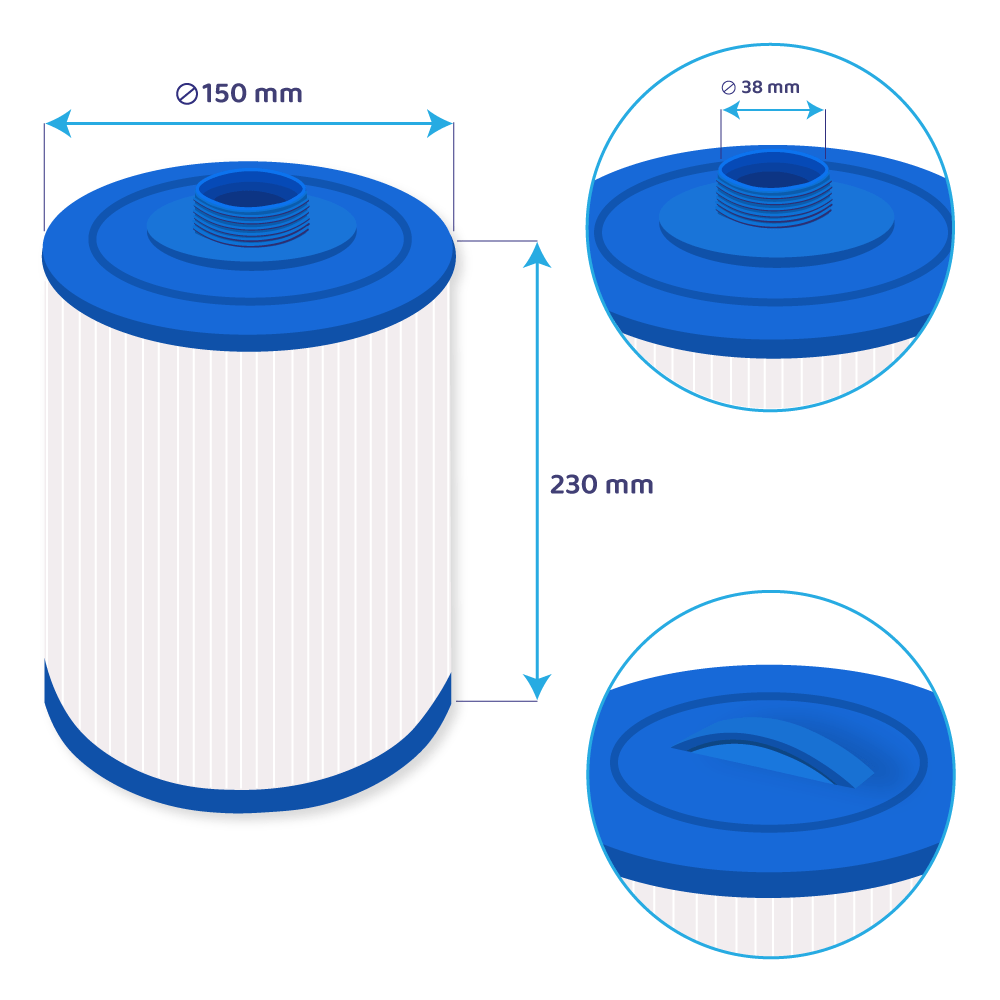Filtro de agua spa Darlly SC709 / 60471 / 6CH-47