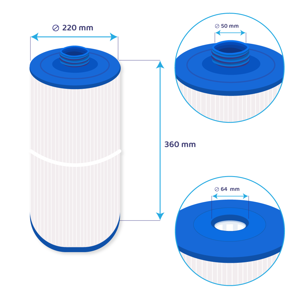 Filtro de agua spa Darlly SC722 / 80801