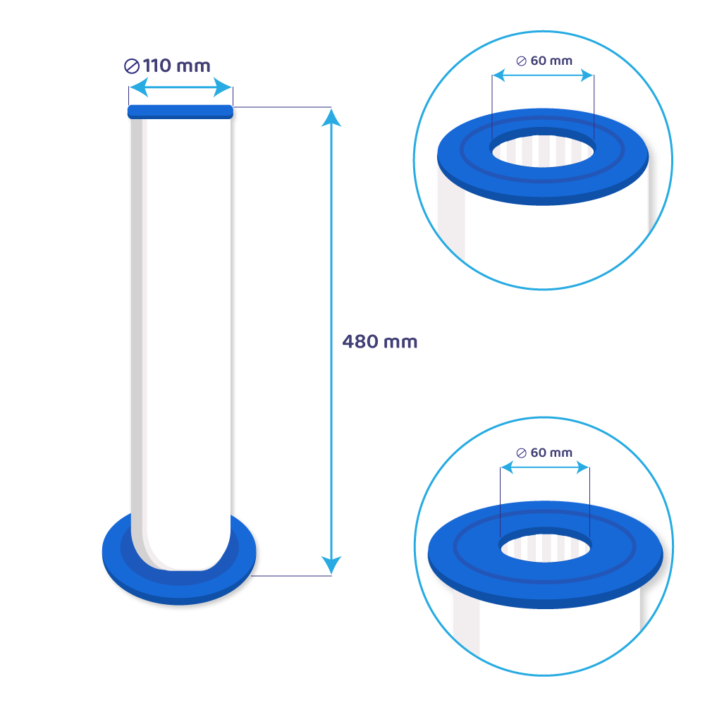 Filtro de agua spa Darlly SC762 / PP1604 / 6473-164
