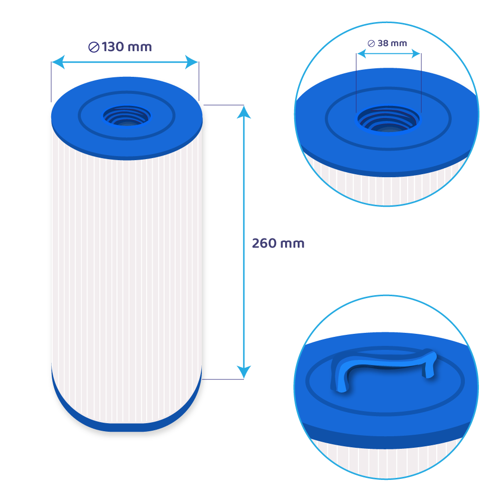 Filtro de agua spa Darlly SC779 / 40372 / PWW50SHORT