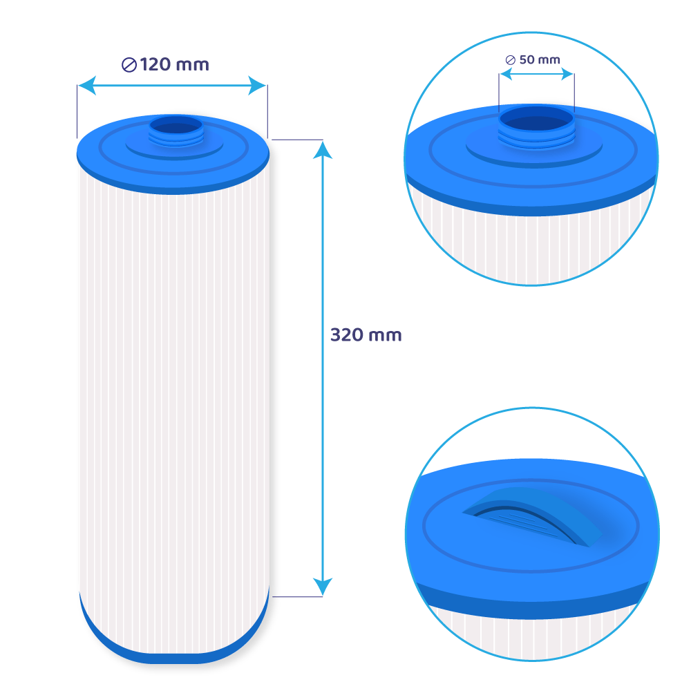 Filtro de agua para spa Darlly SC814 / J400