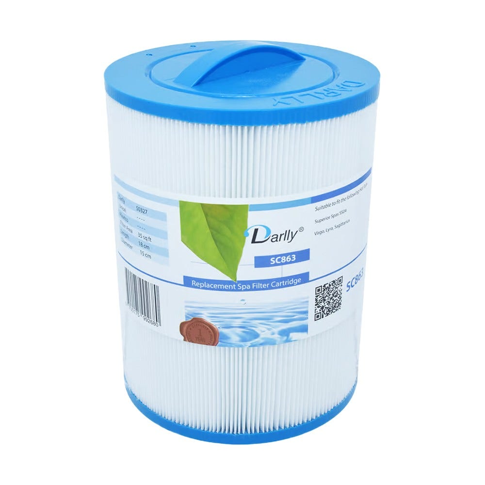 Filtro de cartucho spa compatible con Superior Wellnes SS04 - Darlly SC863 / 50327