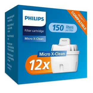 Filtro de agua Philips pack de 12 (filtra PFAS) compatible con BRITA Maxta+
