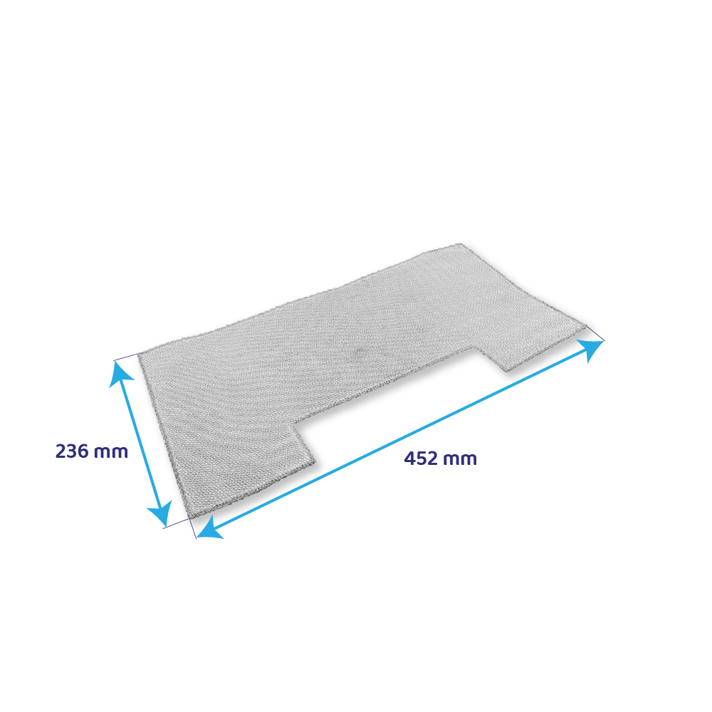 Filtro metálico 452x236 compatible con Elica 1010LZ / ESTRAIBILE