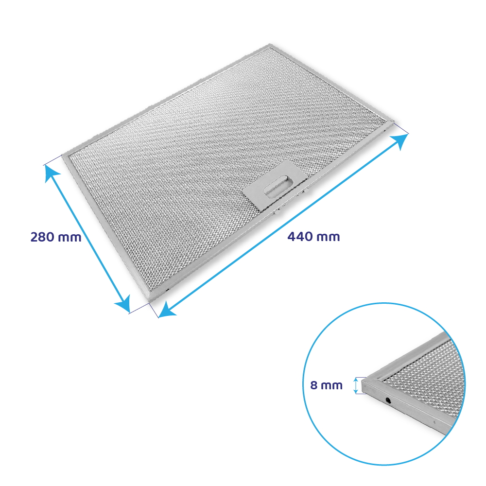 Filtro metálico Teka 440x280mm 81455031