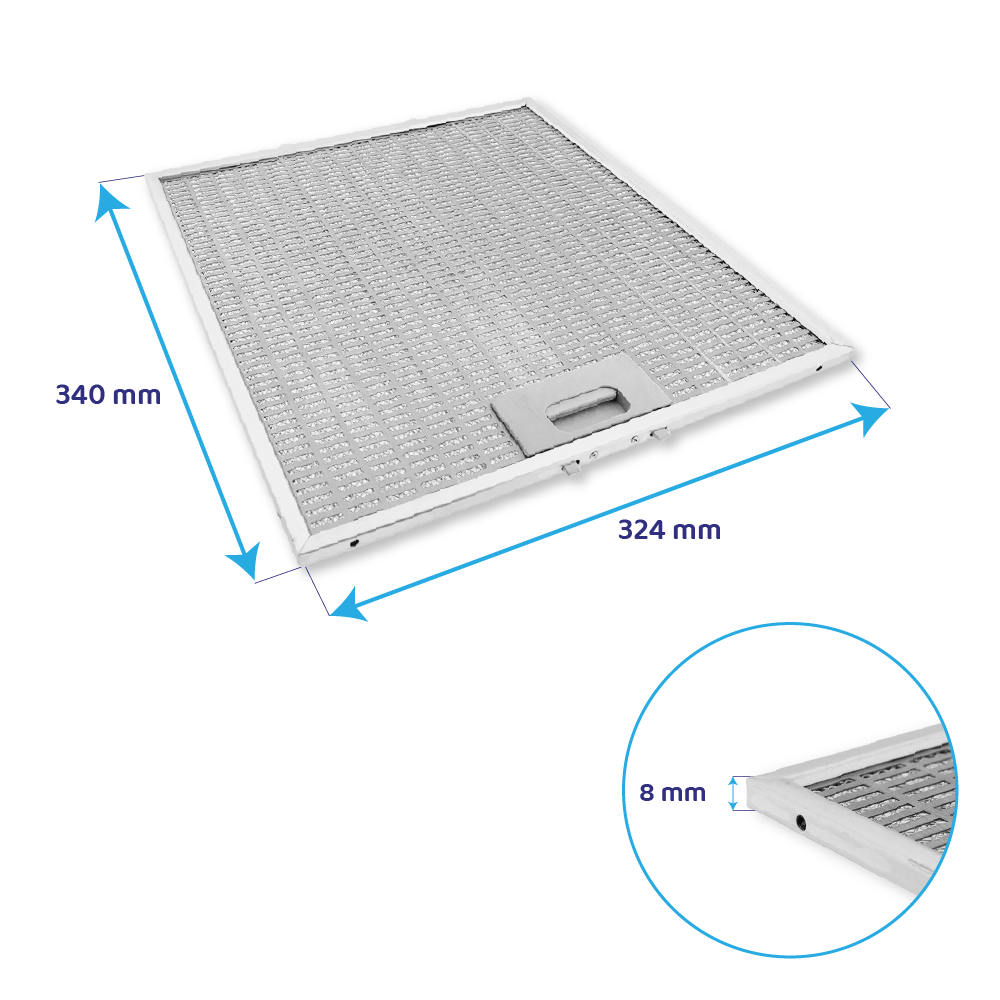 Filtro metálico 340x324mm Teka 81484159