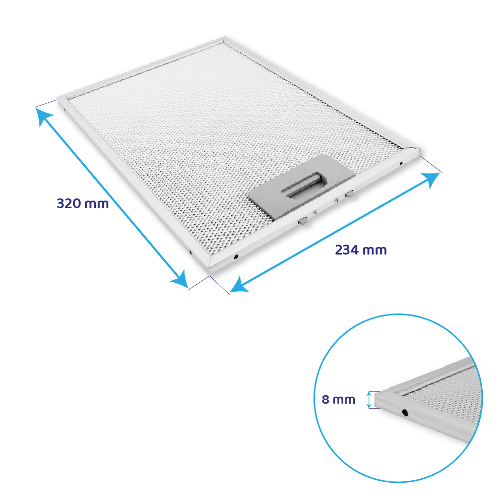 Filtro metálico 234x320mm Nodor 20705209