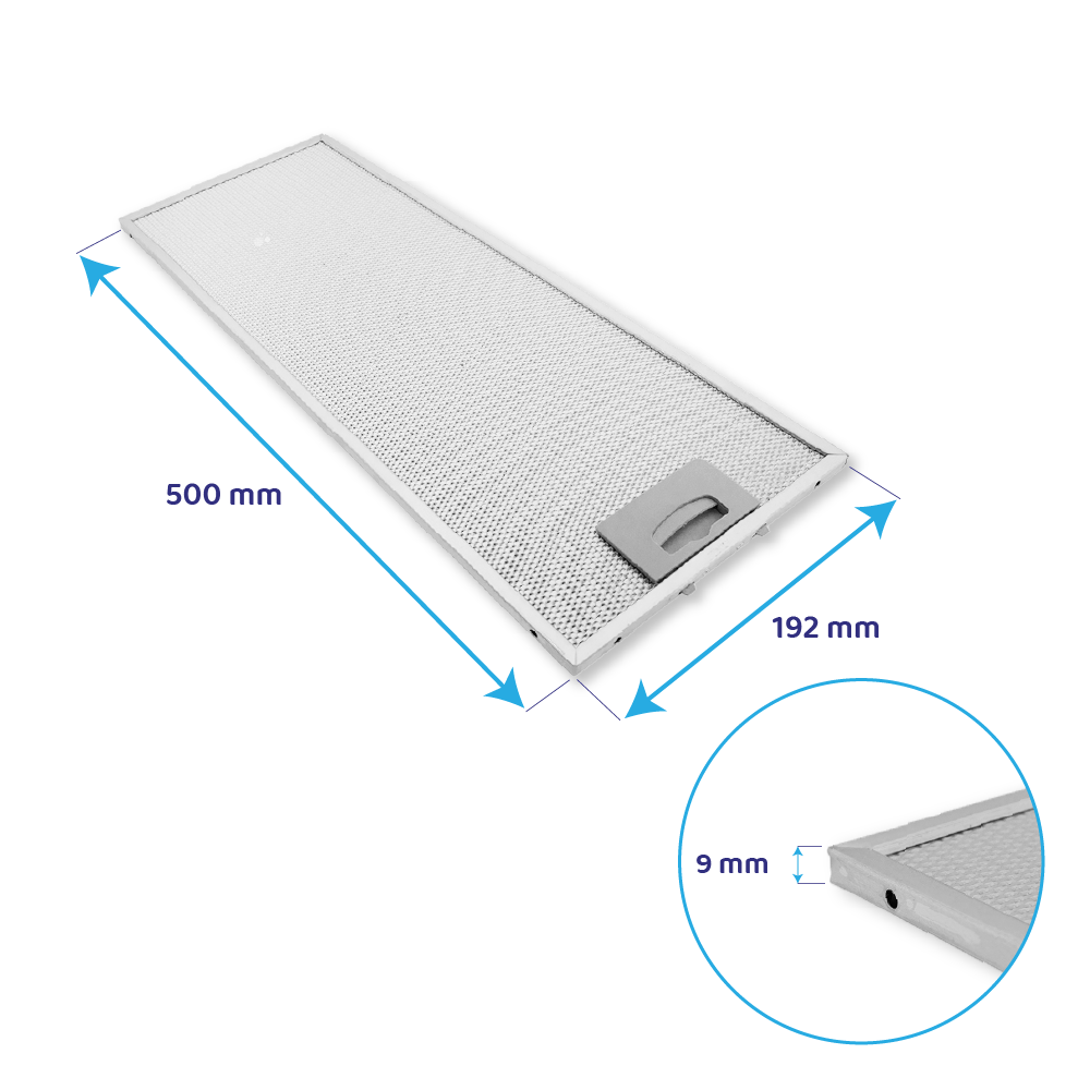 Filtro metálico 500x192mm Teka 61874021