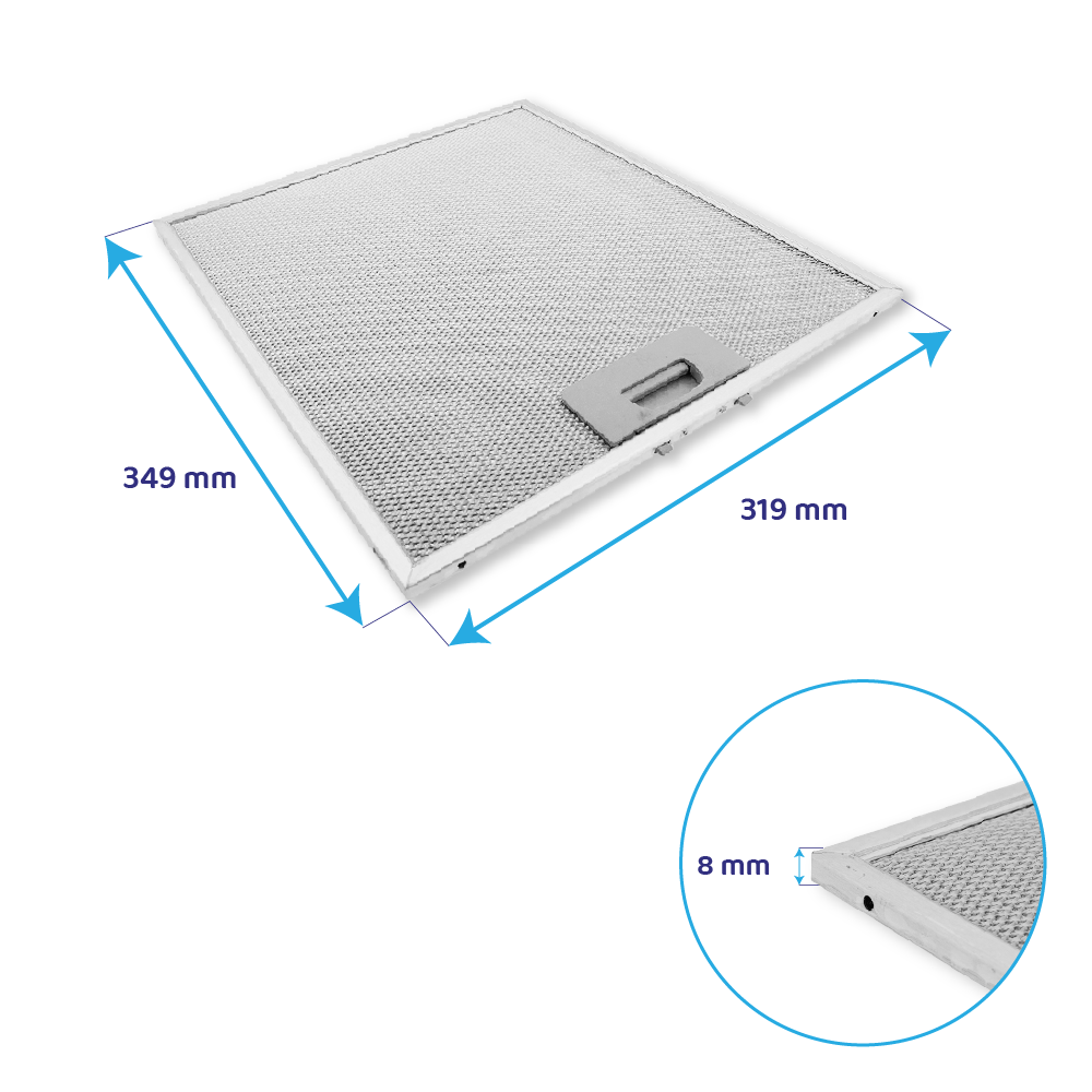 Filtro metálico 349x319mm Teka 81460020