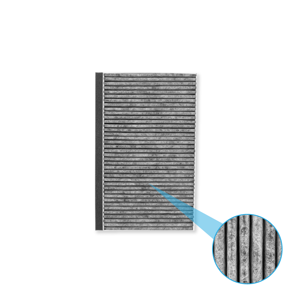 Filtro de carbono CleanAir para campana Viva 11049702 / 11026771 para una anchura de conducto de 345 mm