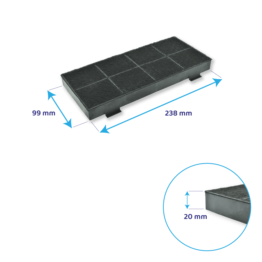 Filtro de carbono AEG OdourClean Plus MCFB92 / 9029865079