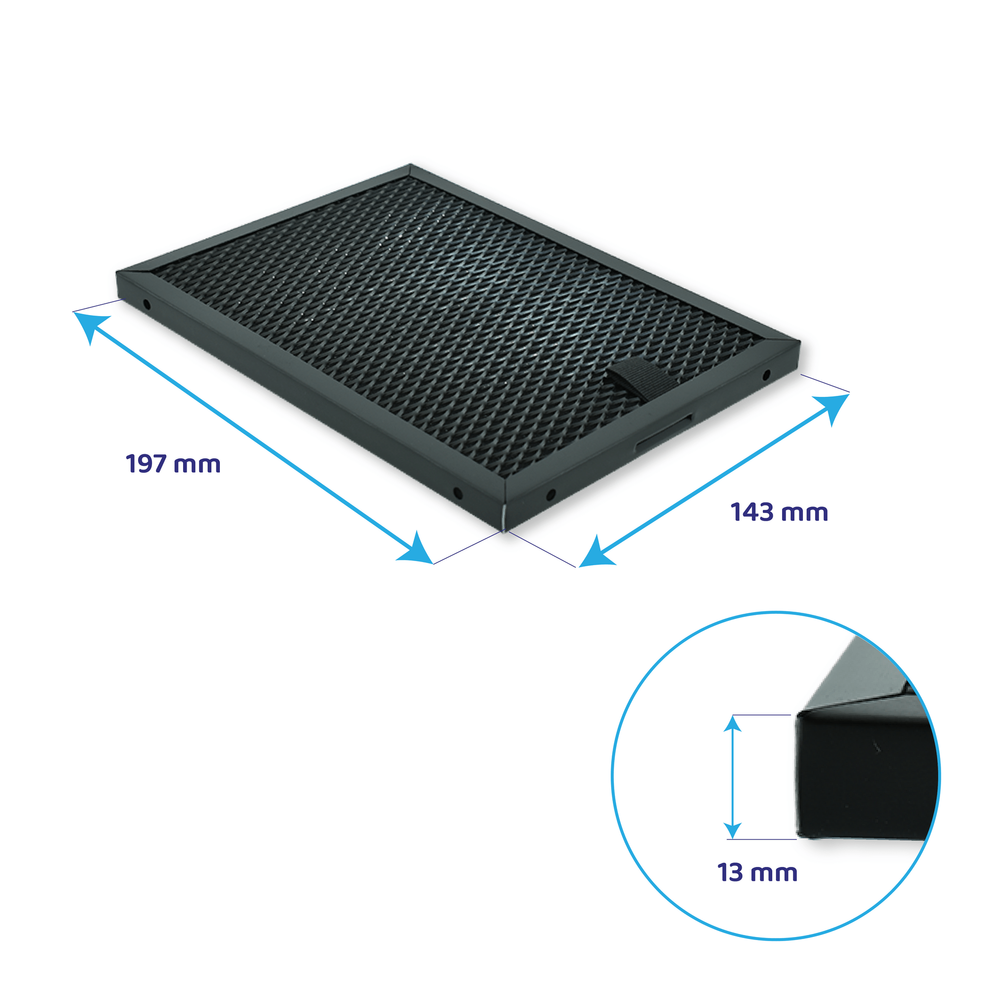 Filtro de carbono regenerable AEG 197x143mm 140237131010