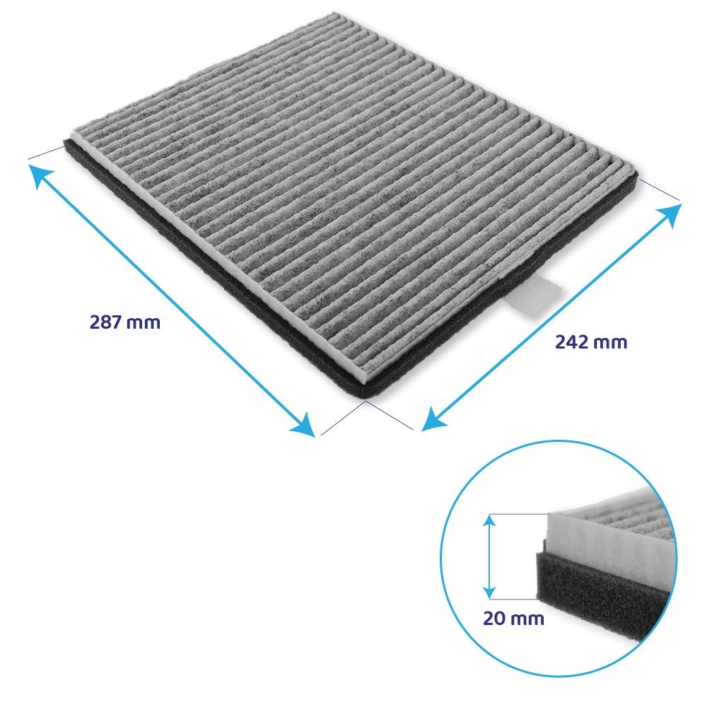 Filtro de carbono compatible con Miele DKF 12-P