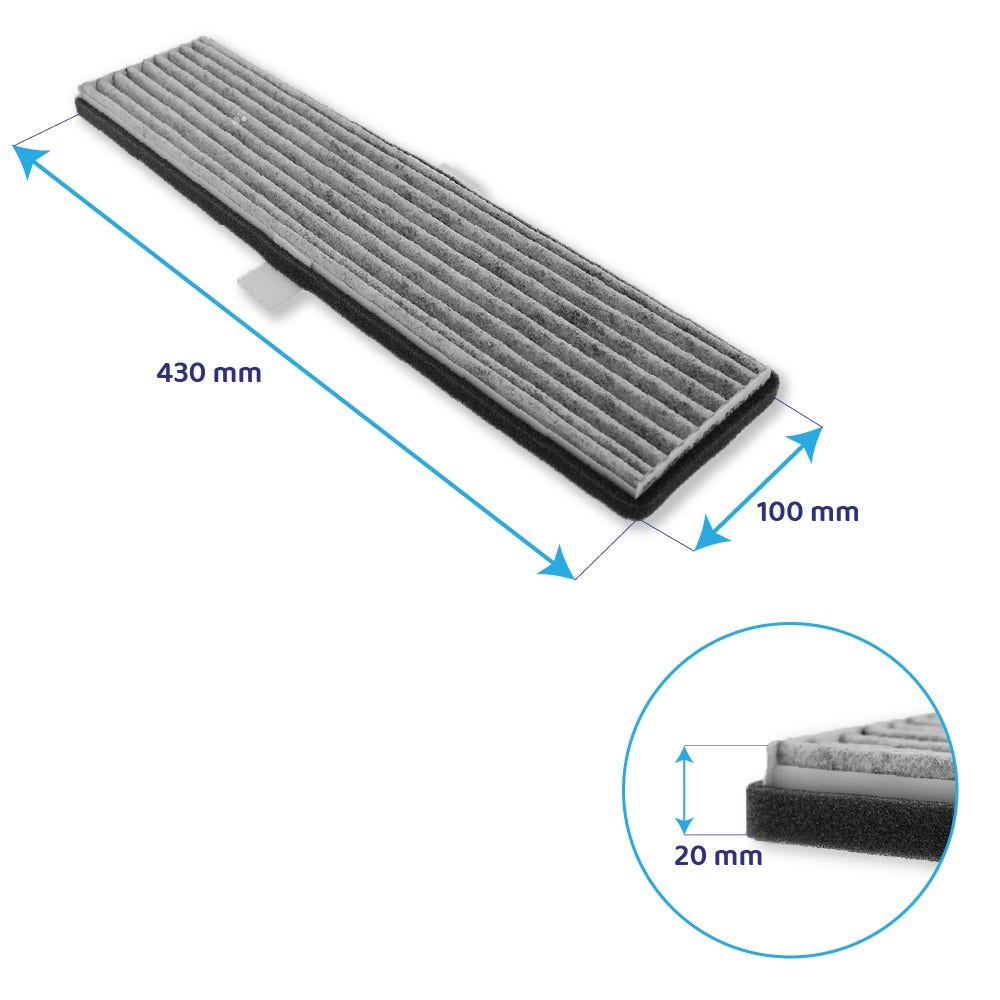 Filtro de carbono compatible con Miele DKF 18-P