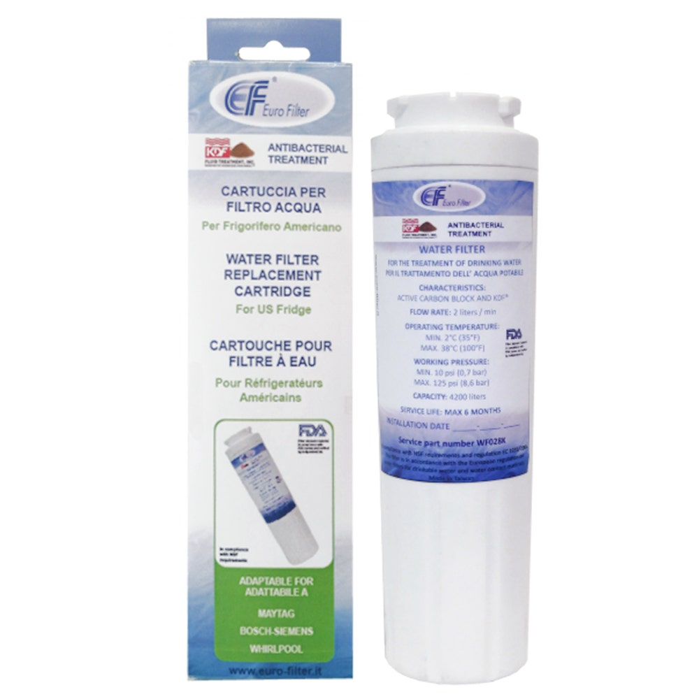 Filtro de agua Eurofilter compatible con Bosch / Siemens / Whirlpool / Amana / Gaggenau / KitchenAid / Maytag / Candy / Hotpoint Ariston