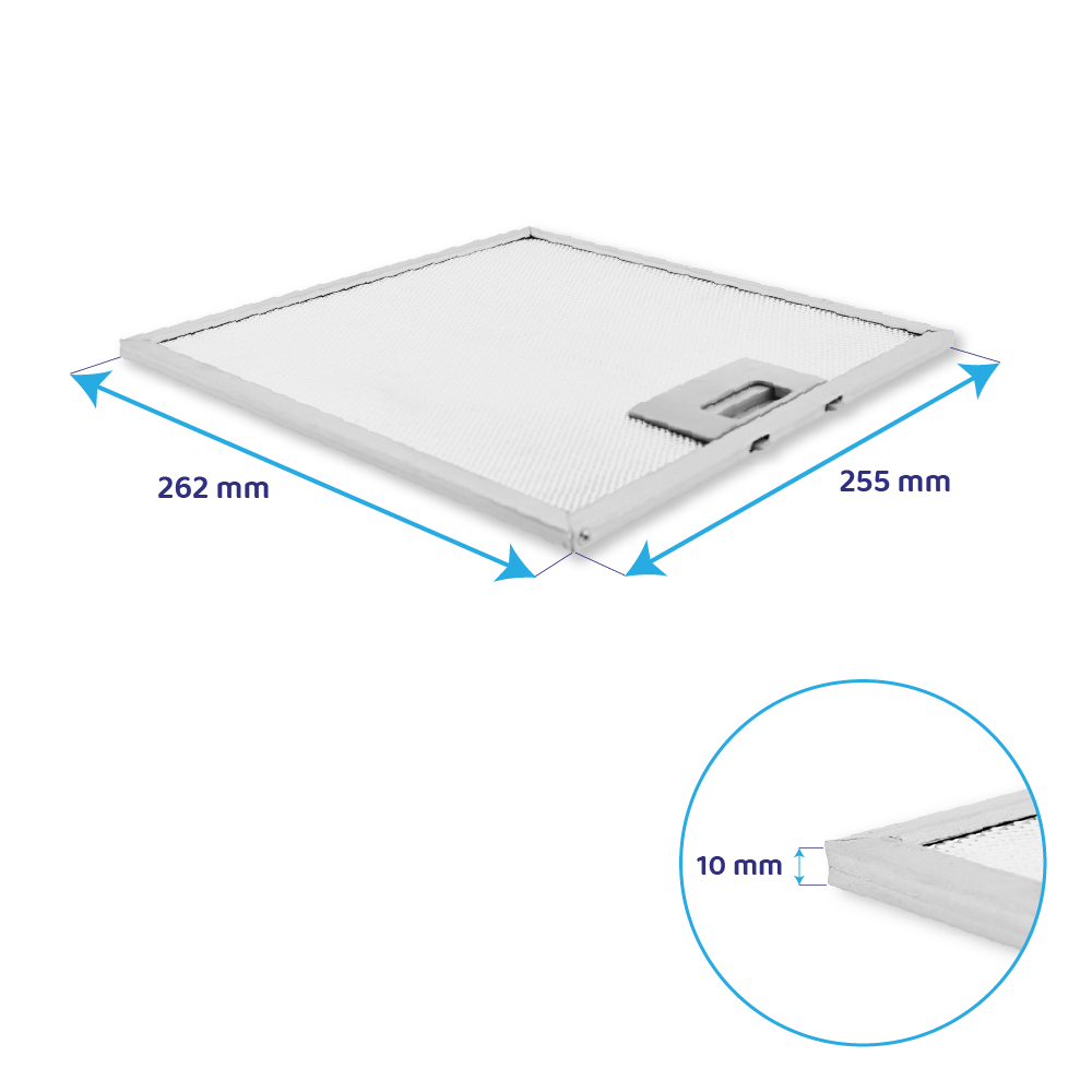 Filtro metálico Silverline 262x255x10mm YT142.2240.01
