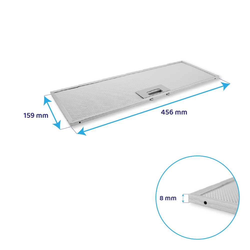 Filtro metálico para campana Franke 159x456mm 133.0304.806