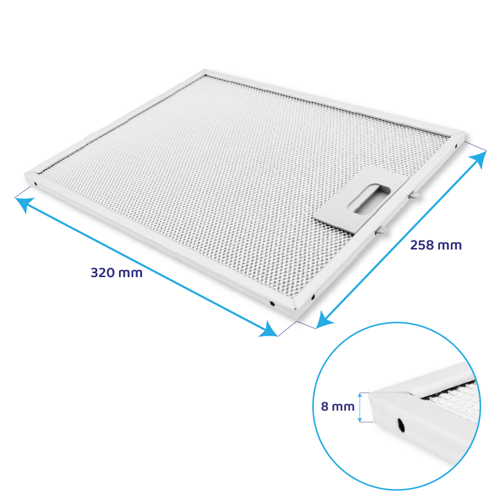 Filtro metálico Ignis 320x258mm 480122102169