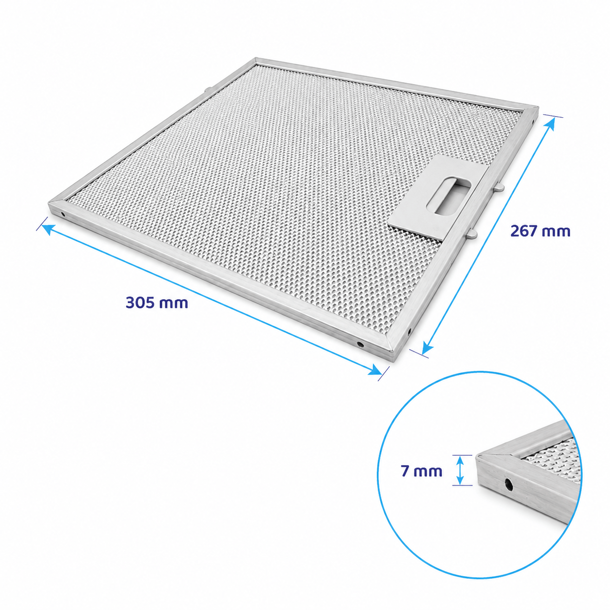 Filtro metálico 305x267mm compatible con Scholtes 480122102168 / C00280008