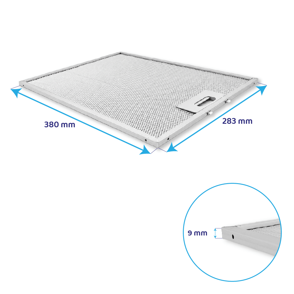 Filtro metálico Electrolux 380x283x5mm 4055107017