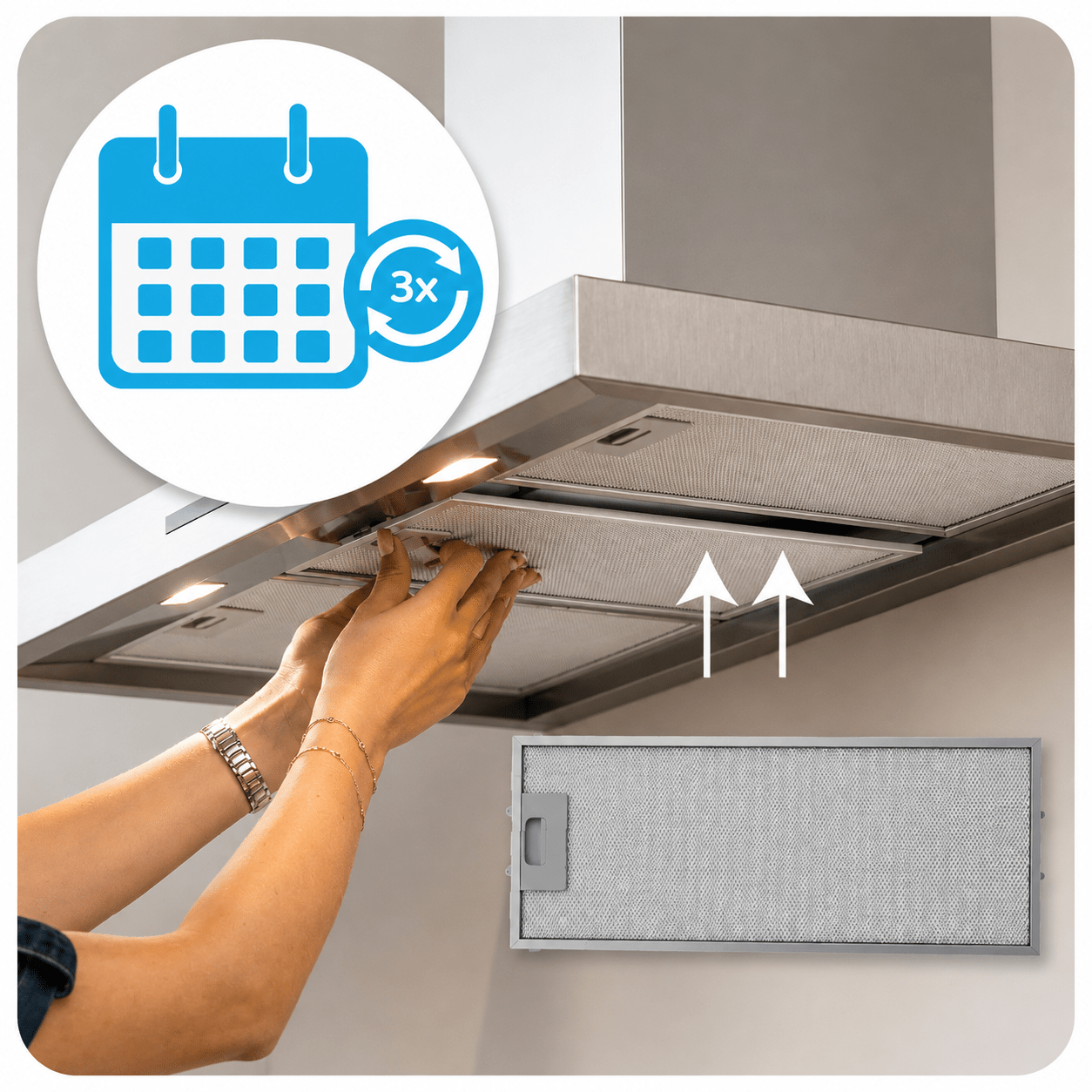 Filtro metálico 455x185mm para campana Samsung DG81-02467A