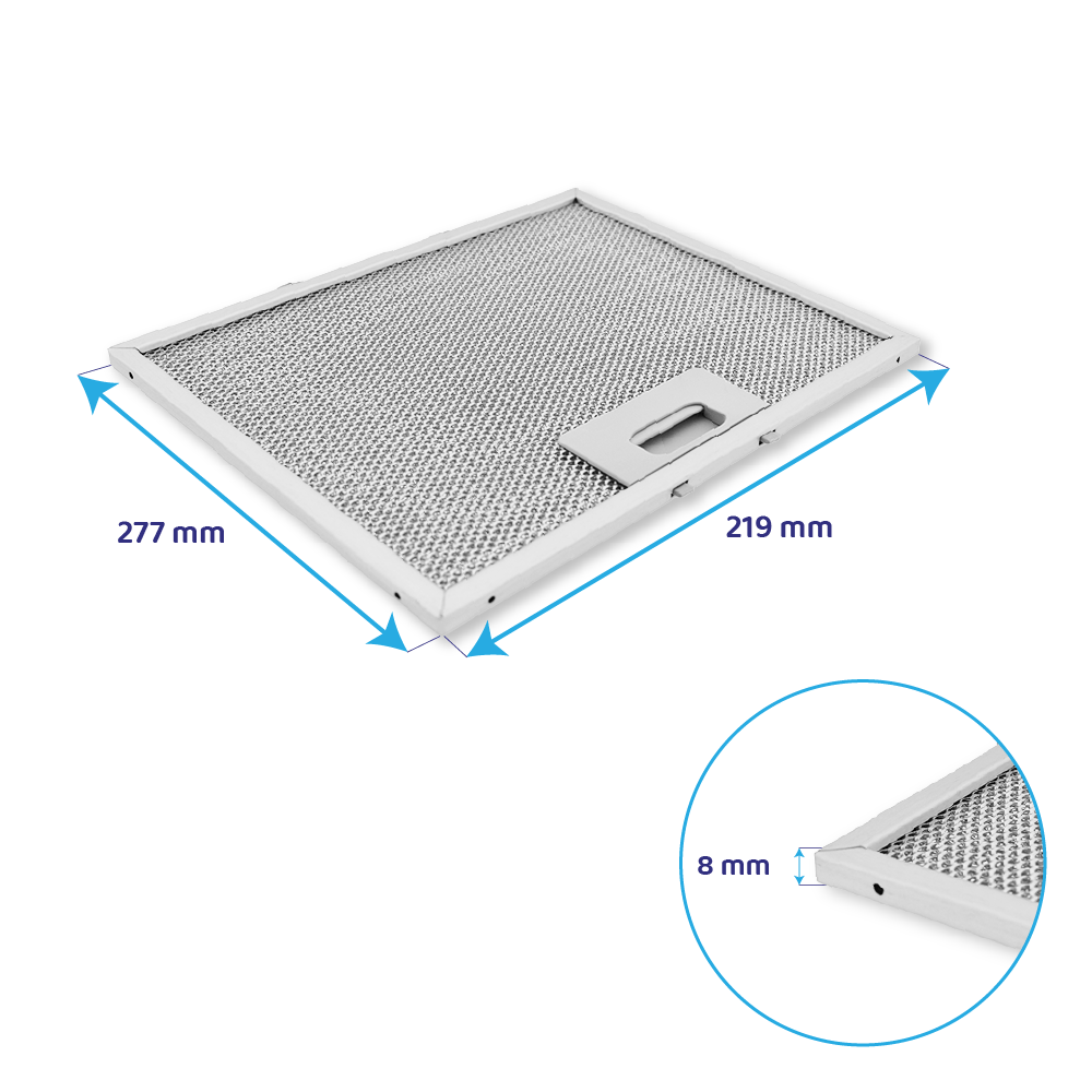 Filtro metálico Hotpoint-Ariston 275x217x8mm 481248058332