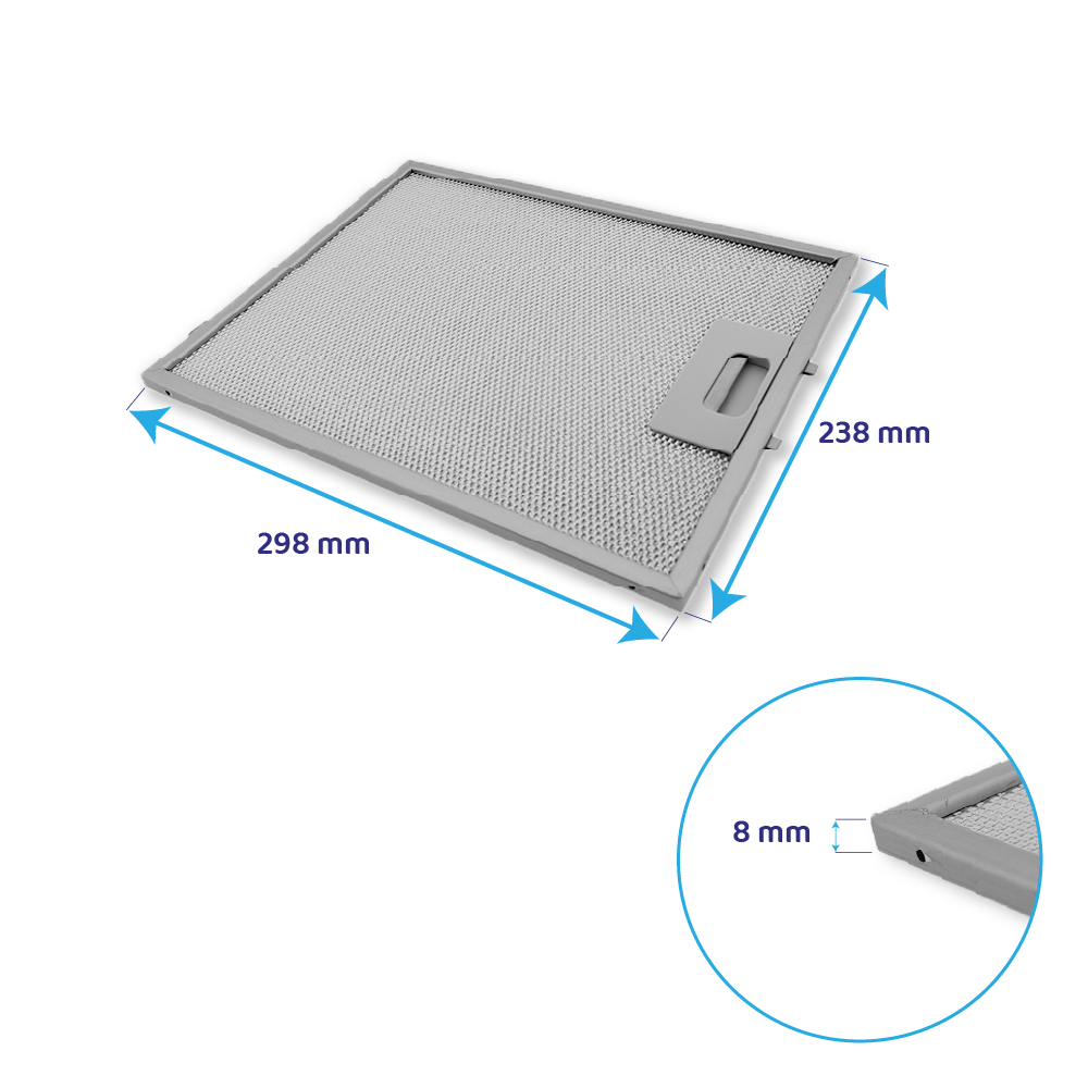 Filtro metálico Candy 298x238x8mm 49025738 / 91943665